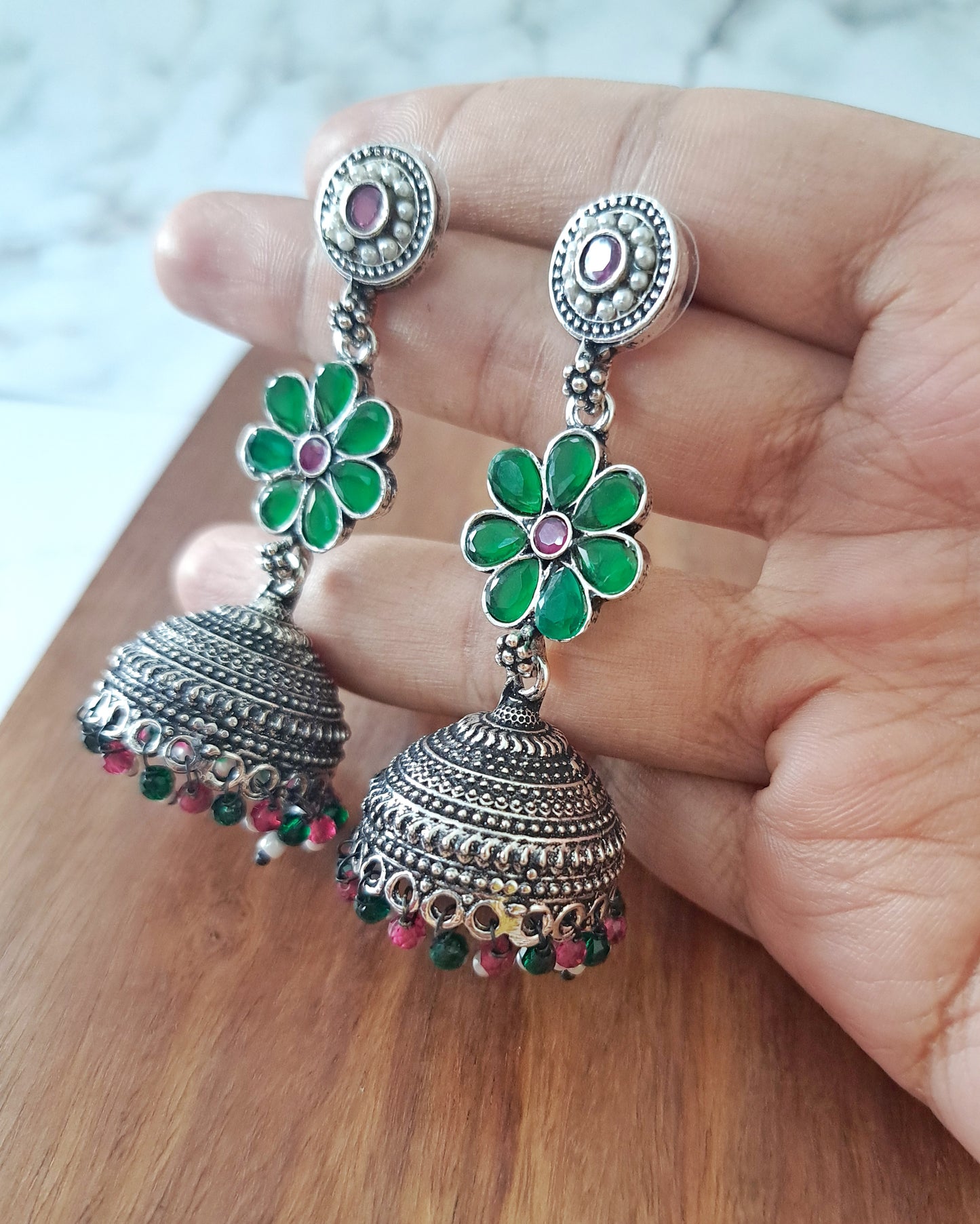 Kavya Floral Jhumkas