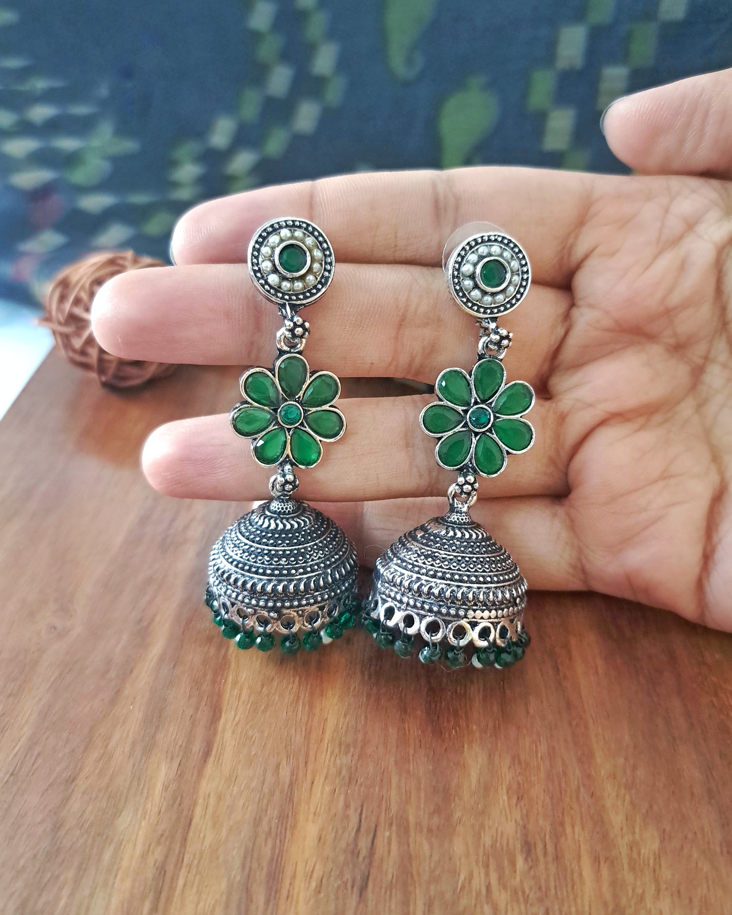 Kavya Floral Jhumkas