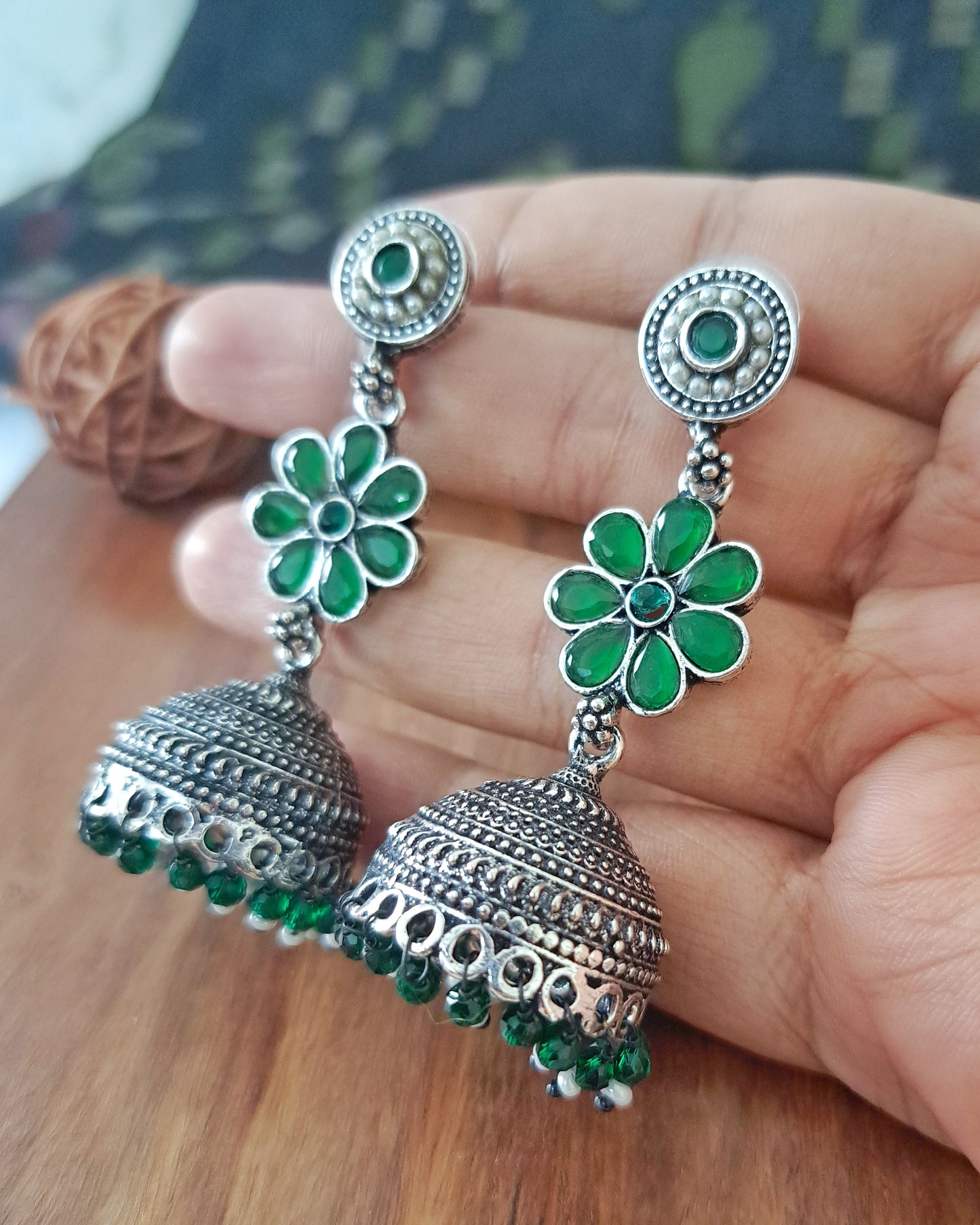 Kavya Floral Jhumkas