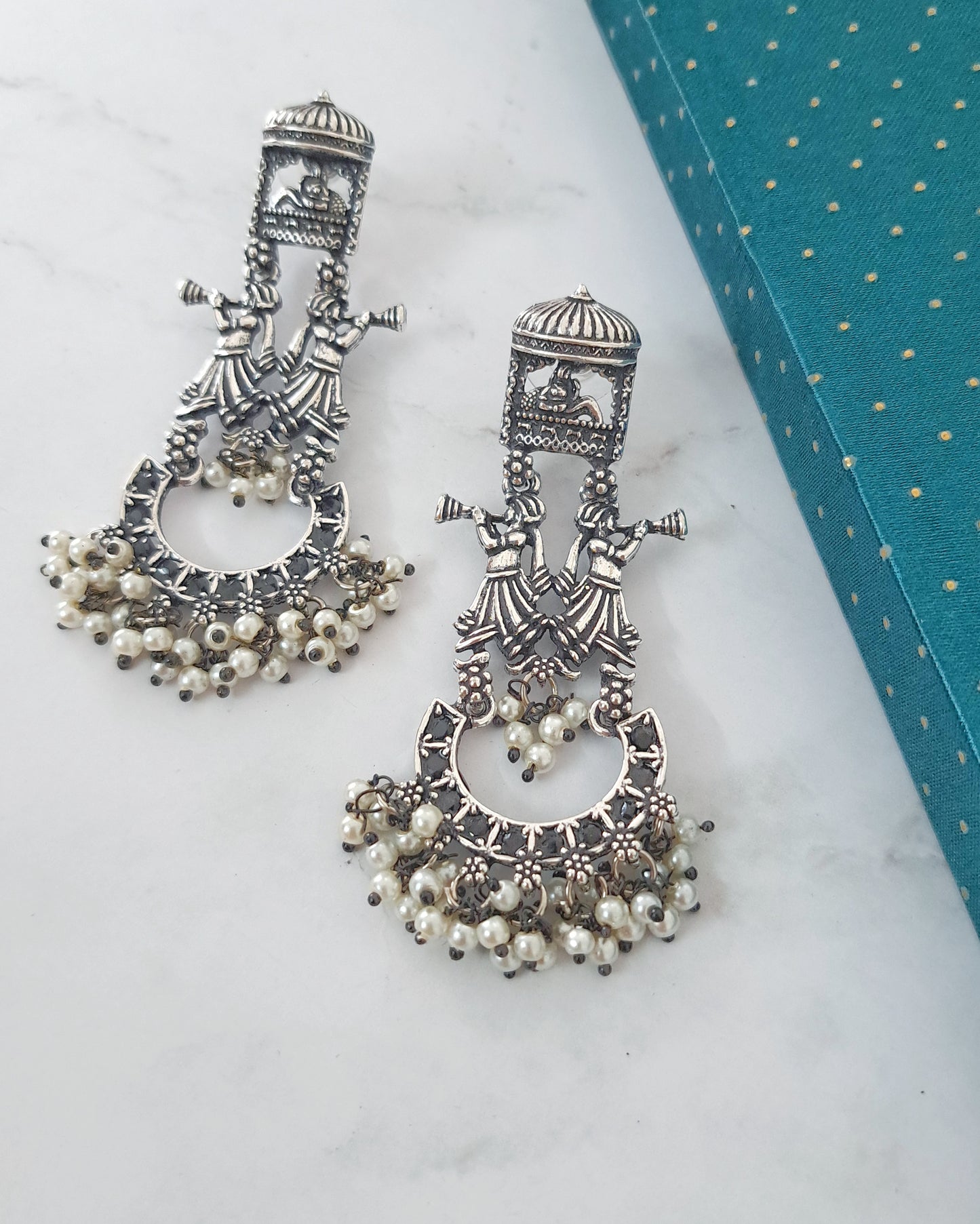 Shehnai Oxidized Earrings
