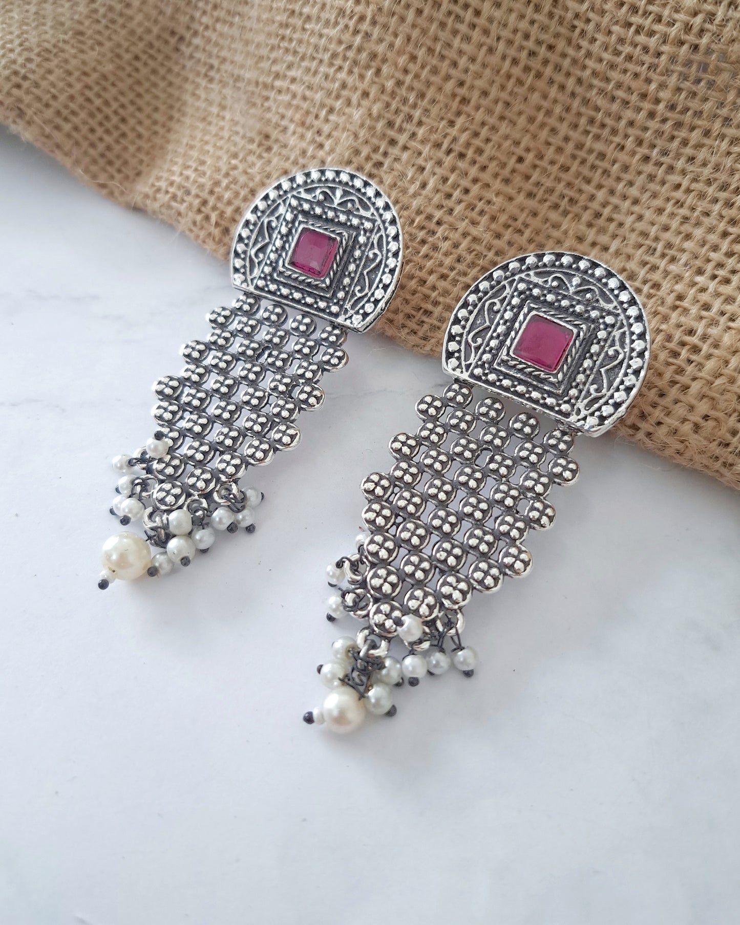 Shilpa Oxidized Earrings
