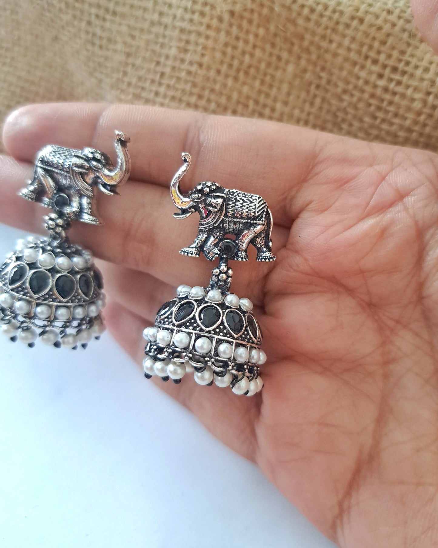 Manika Elephant Jhumkas