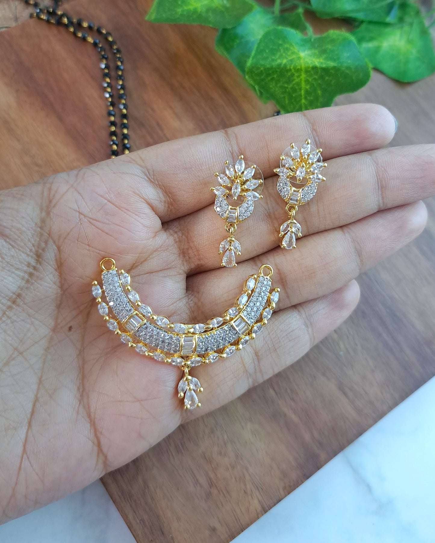 Alka Mangalsutra Zirconia Crystal