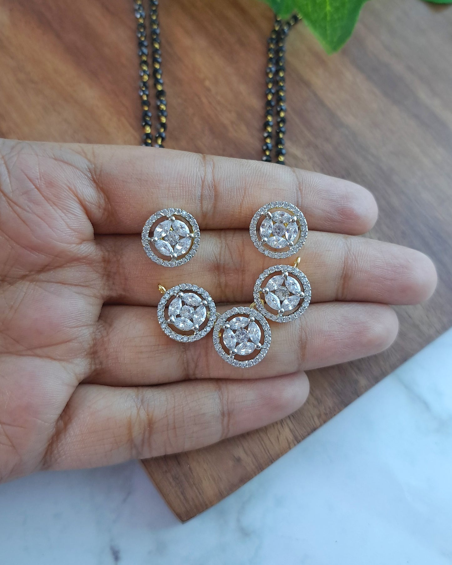 Anagha Mangalsutra Zirconia Crystals