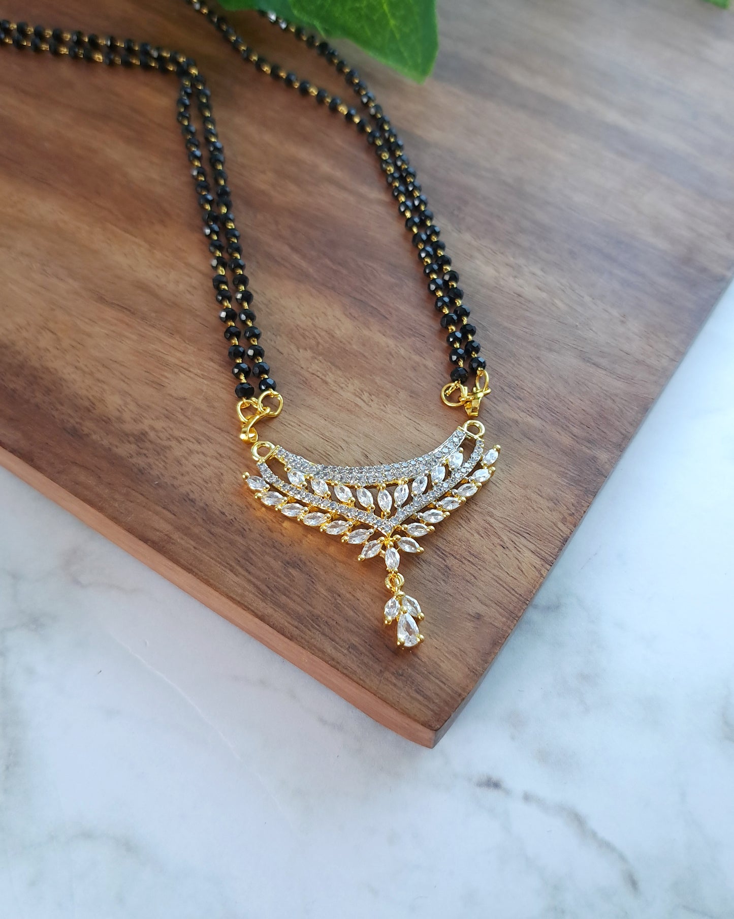 Anika Mangalsutra Zirconia Crystal