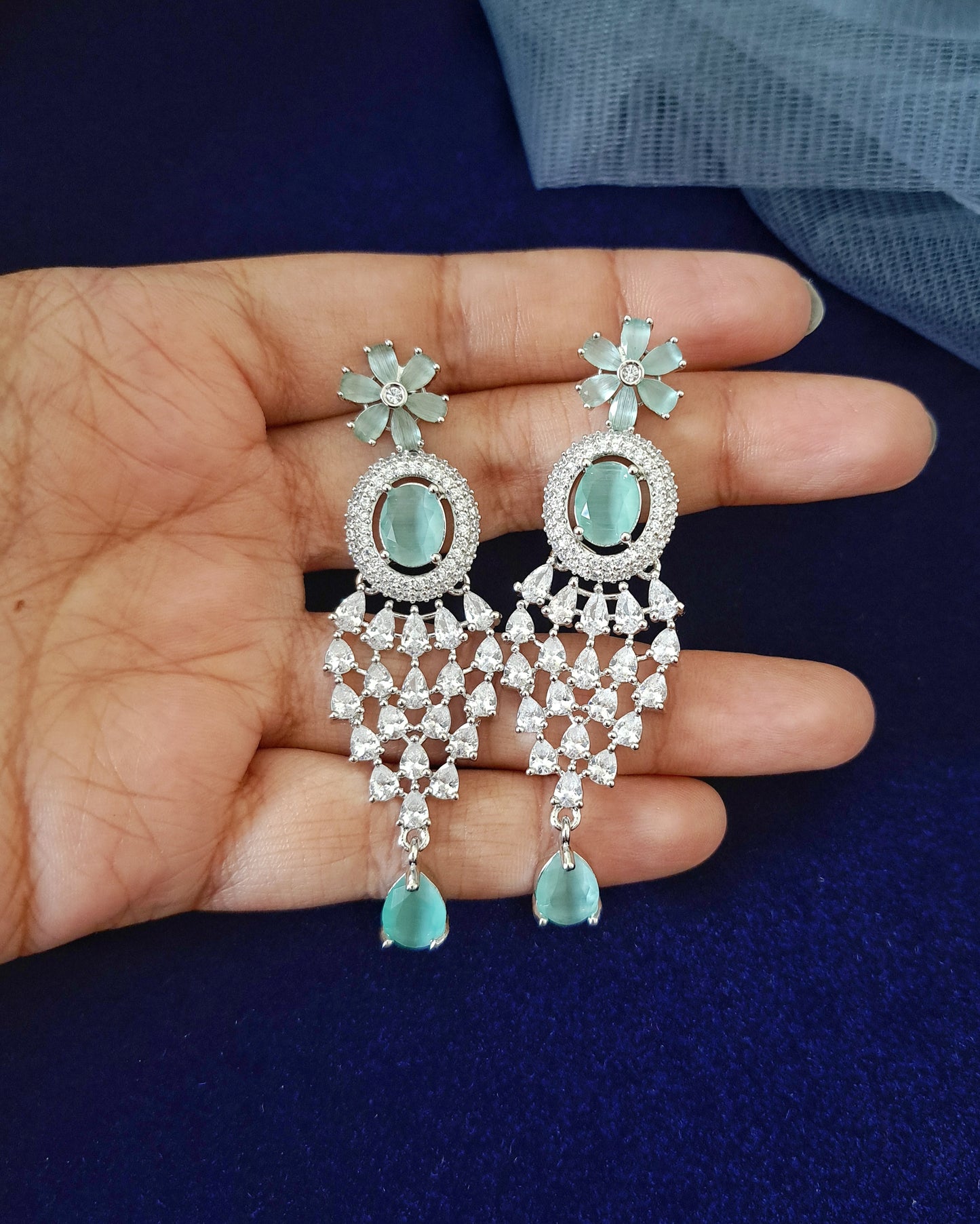 Vidhi Zirconia Crystal Earrings