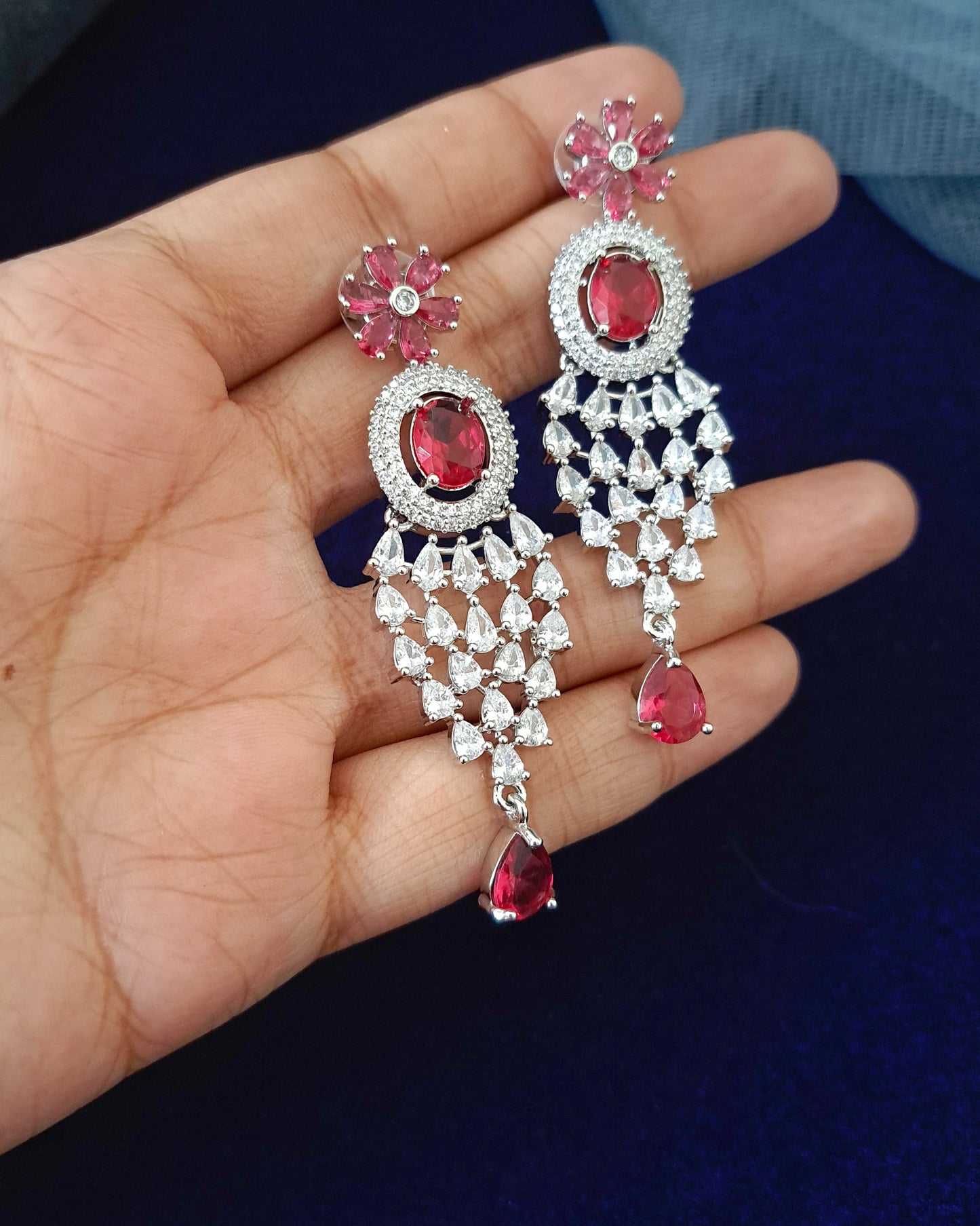 Vidhi Zirconia Crystal Earrings