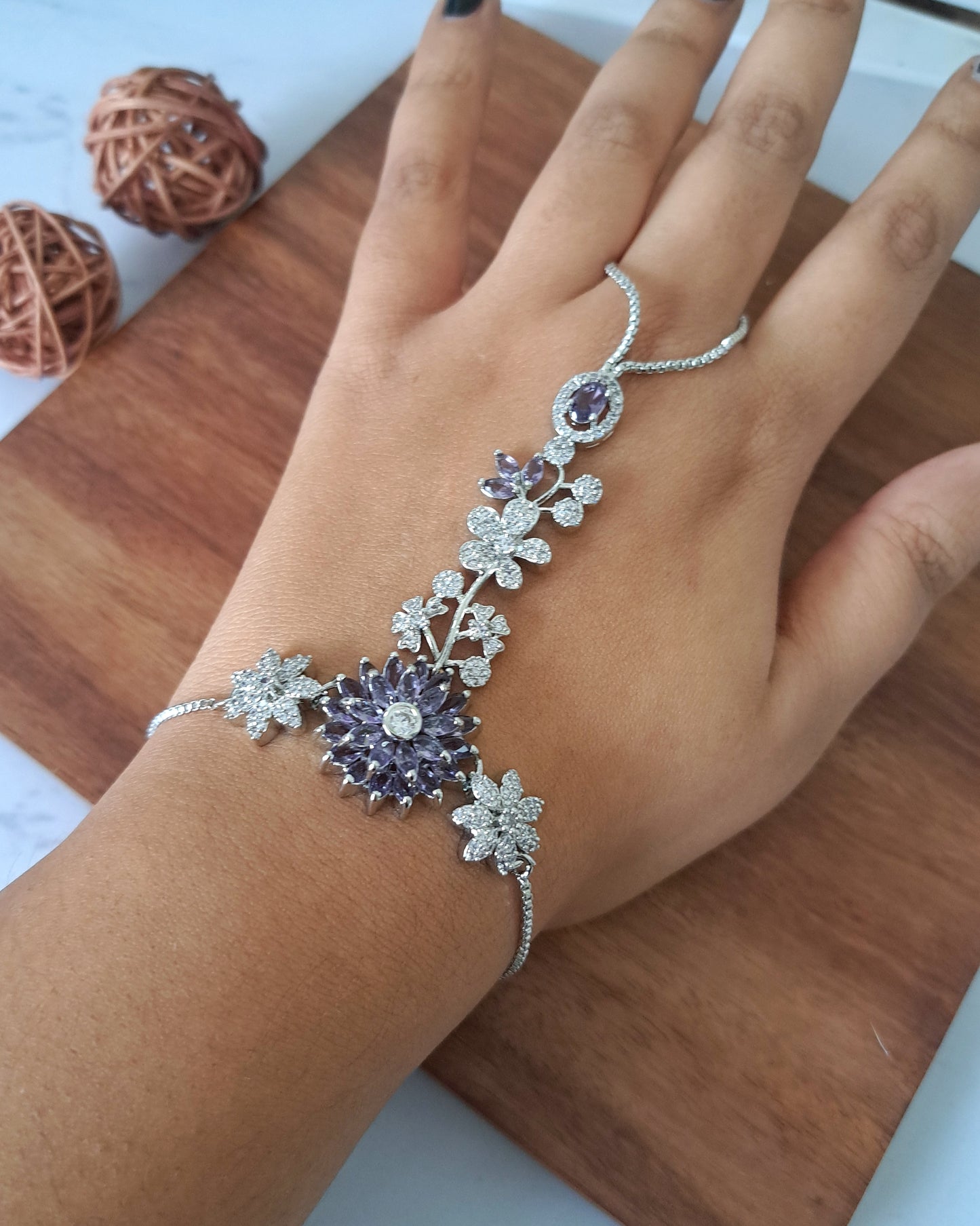 Demi Floral Zirconia Crystal Bracelet