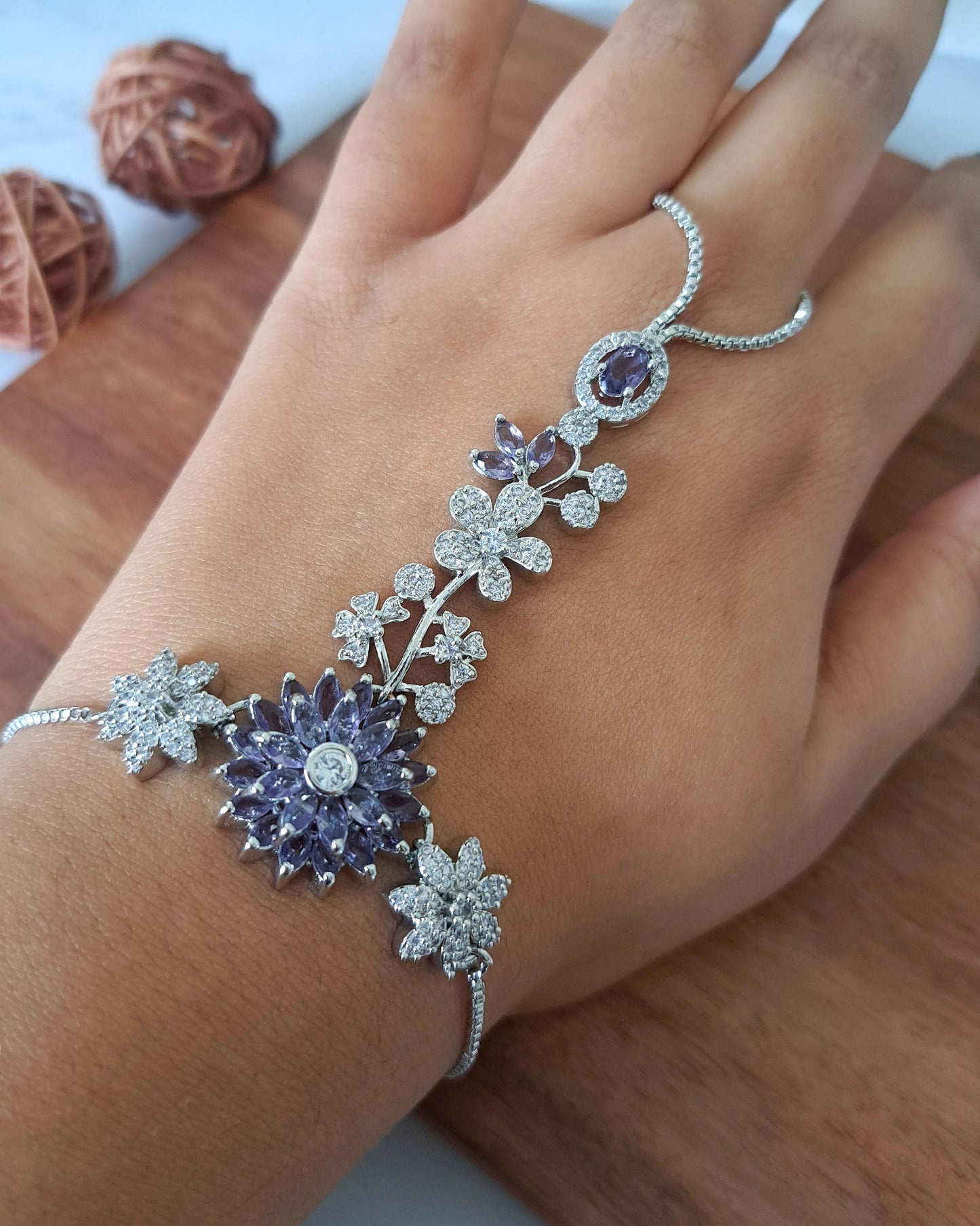 Demi Floral Zirconia Crystal Bracelet