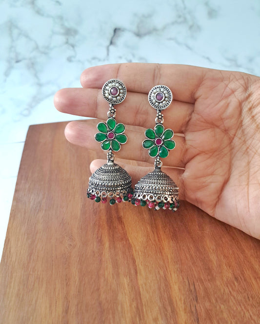 Kavya Floral Jhumkas