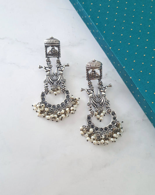 Shehnai Oxidized Earrings