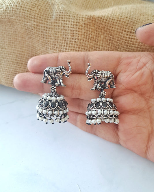 Manika Elephant Jhumkas
