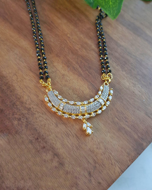 Alka Mangalsutra Zirconia Crystal