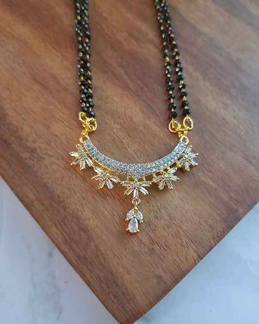 Meera Mangalsutra Zirconia Crystals