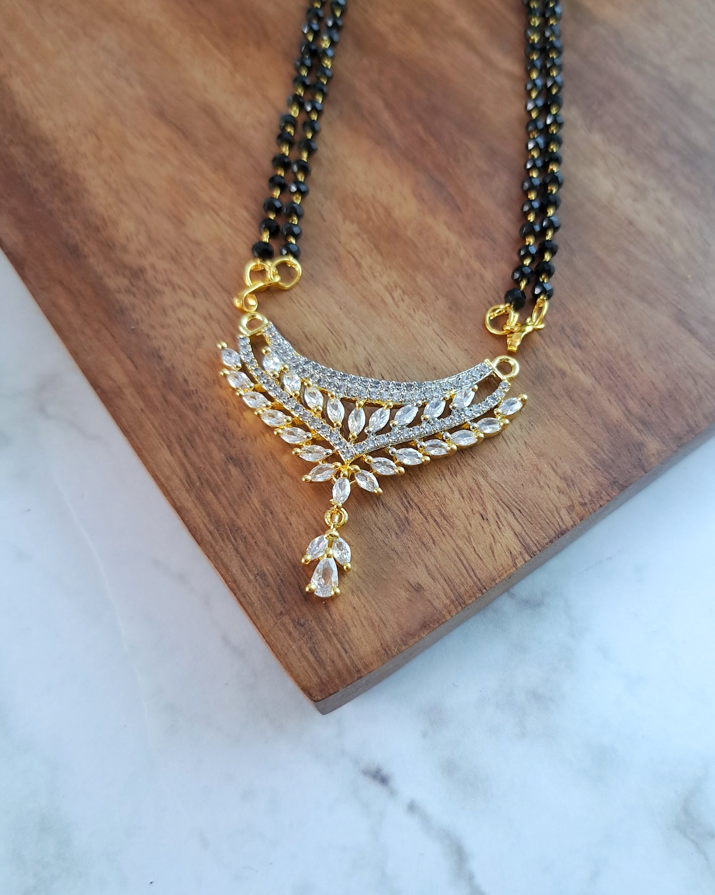 Anika Mangalsutra Zirconia Crystal